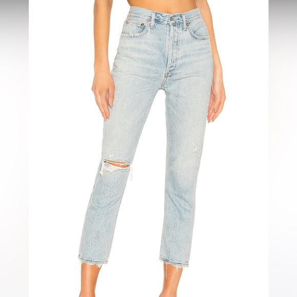 Agolde Women’s Riley High Rise Straight Crop jeans Size 25